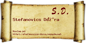 Stefanovics Dóra névjegykártya