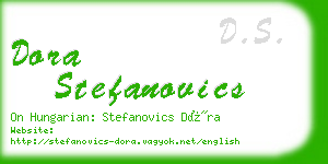 dora stefanovics business card